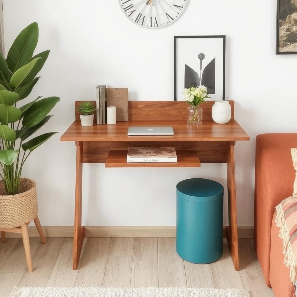 Foldable wall table for a functional and stylish apartment space