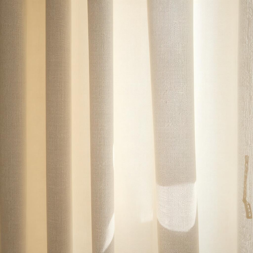 A close-up shot of a cotton curtain with intricate details of the soft, natural fabric cotton curtains pros and cons