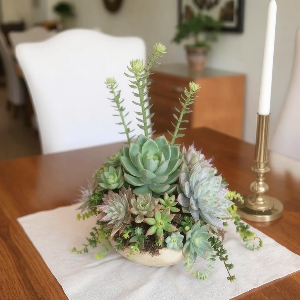 Succulents are a perfect choice for modern centerpieces