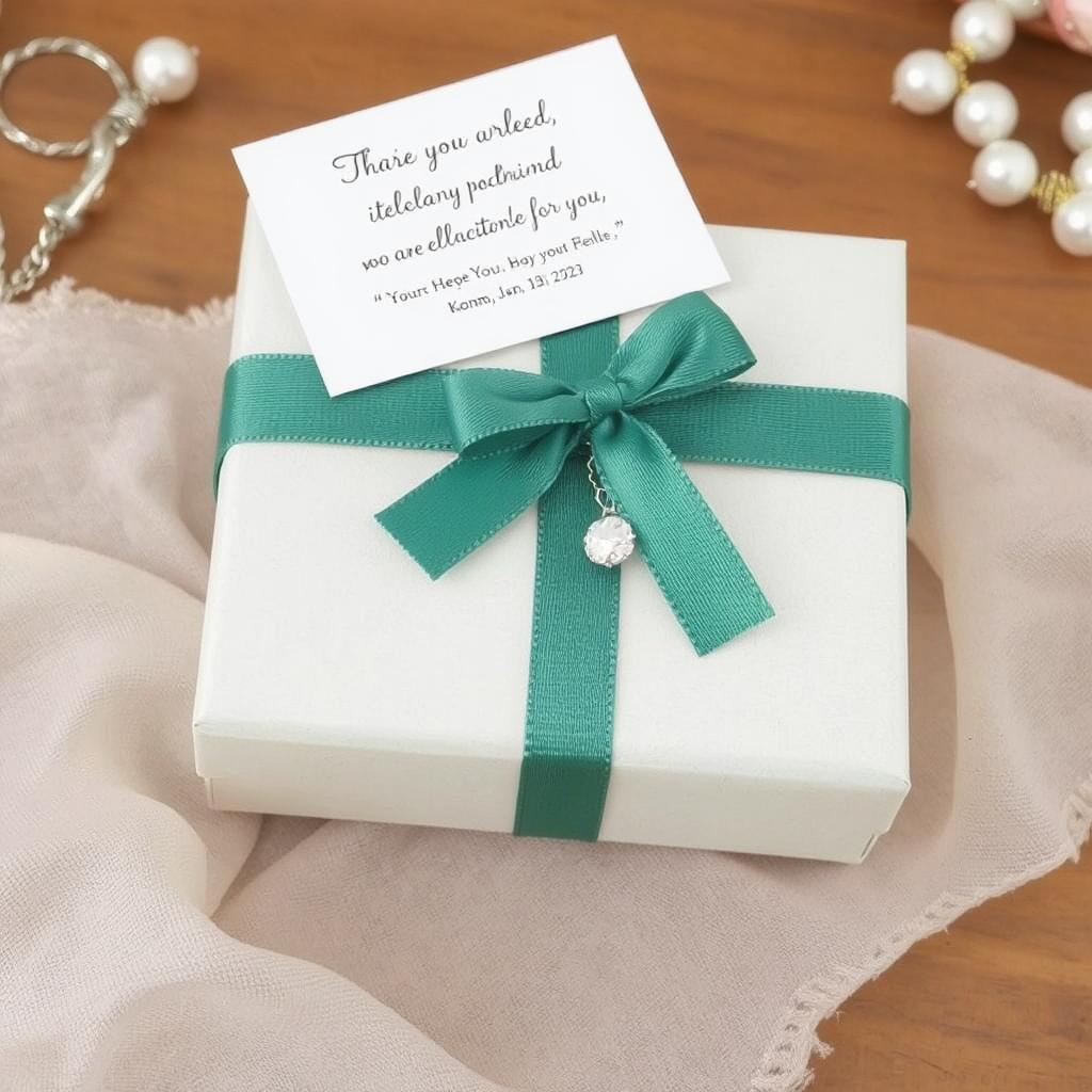 Valentine's Day gift ideas : A beautifully wrapped personalized jewelry box with a heartfelt note.