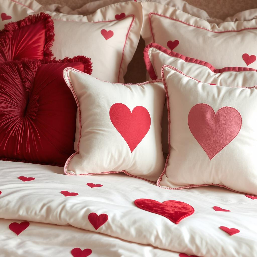 Romantic Bedding for Valentine's day bedroom decor